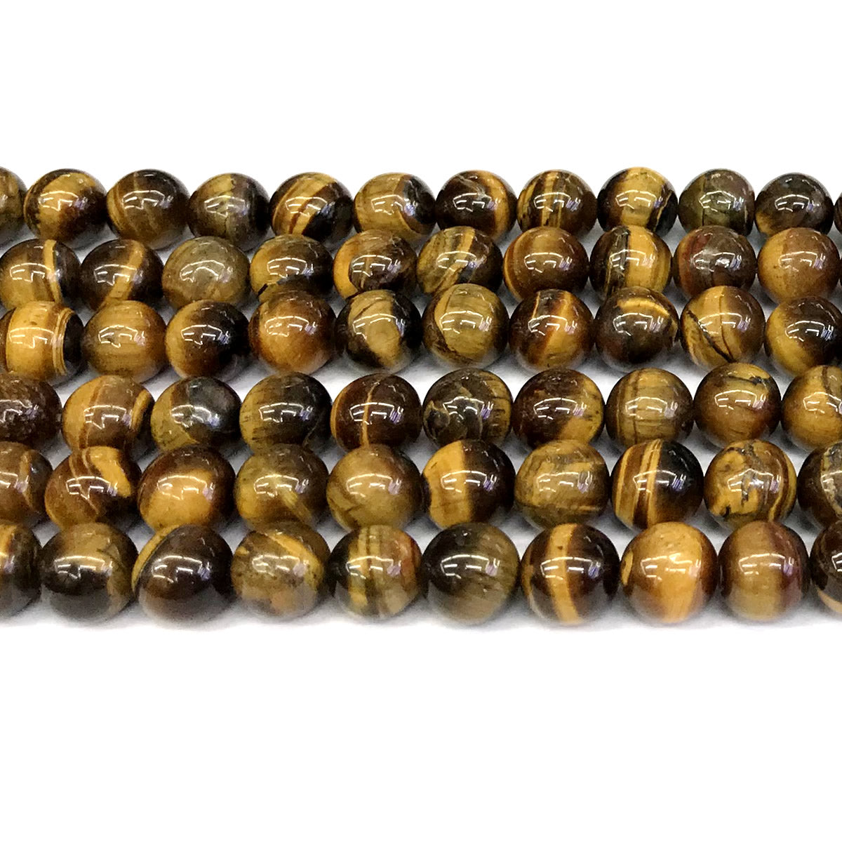 CTE20 Yellow Tiger Eye Beads Smooth Round 10mm 15" Strand