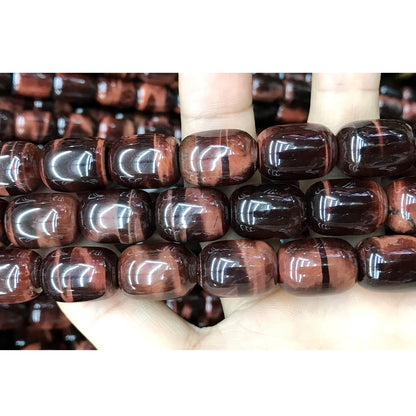 CTE200 Red Tiger Eye Beads Drum 12*16mm 15" Strand