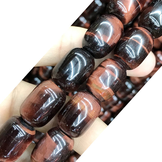 CTE201 Red Tiger Eye Beads Drum 13*18mm 15" Strand