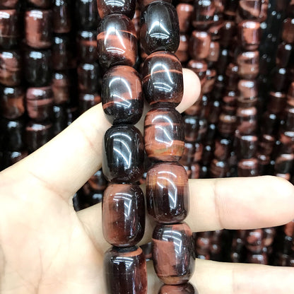 CTE201 Red Tiger Eye Beads Drum 13*18mm 15" Strand