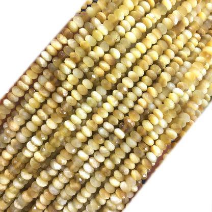 CTE205 Golden Tiger Eye Beads Faceted Rondelle 2x4mm 15" Strand