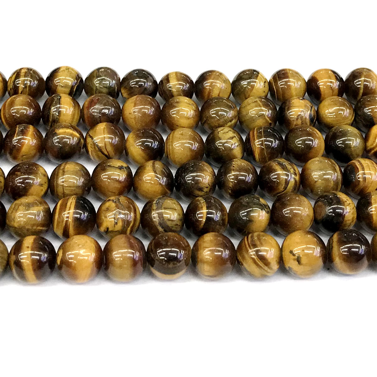 CTE21 Yellow Tiger Eye Beads Smooth Round 12mm 15" Strand