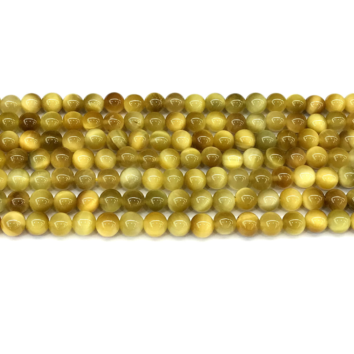 CTE271 Golden Tiger Eye Beads Smooth Round 6mm 15" Strand