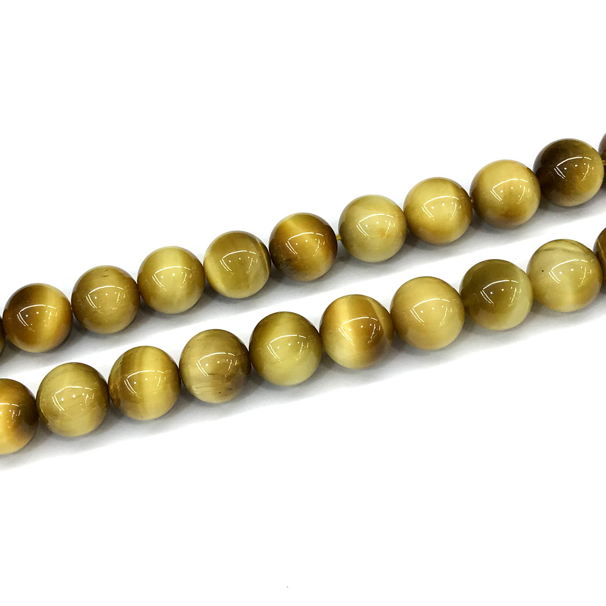 CTE275 Golden Tiger Eye Beads Smooth Round 14mm 15" Strand