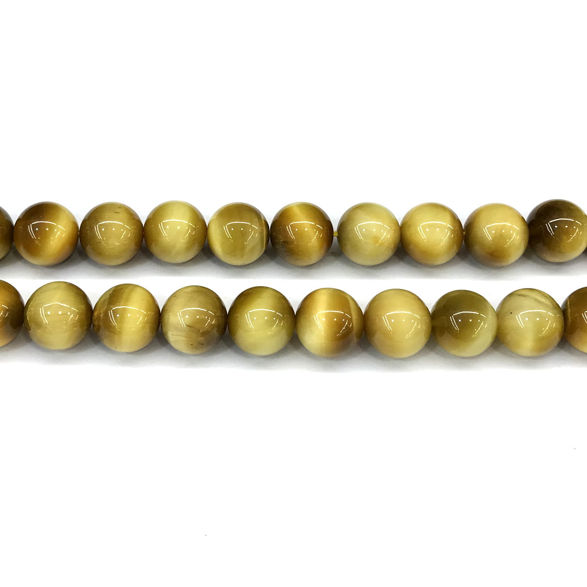 CTE275 Golden Tiger Eye Beads Smooth Round 14mm 15" Strand