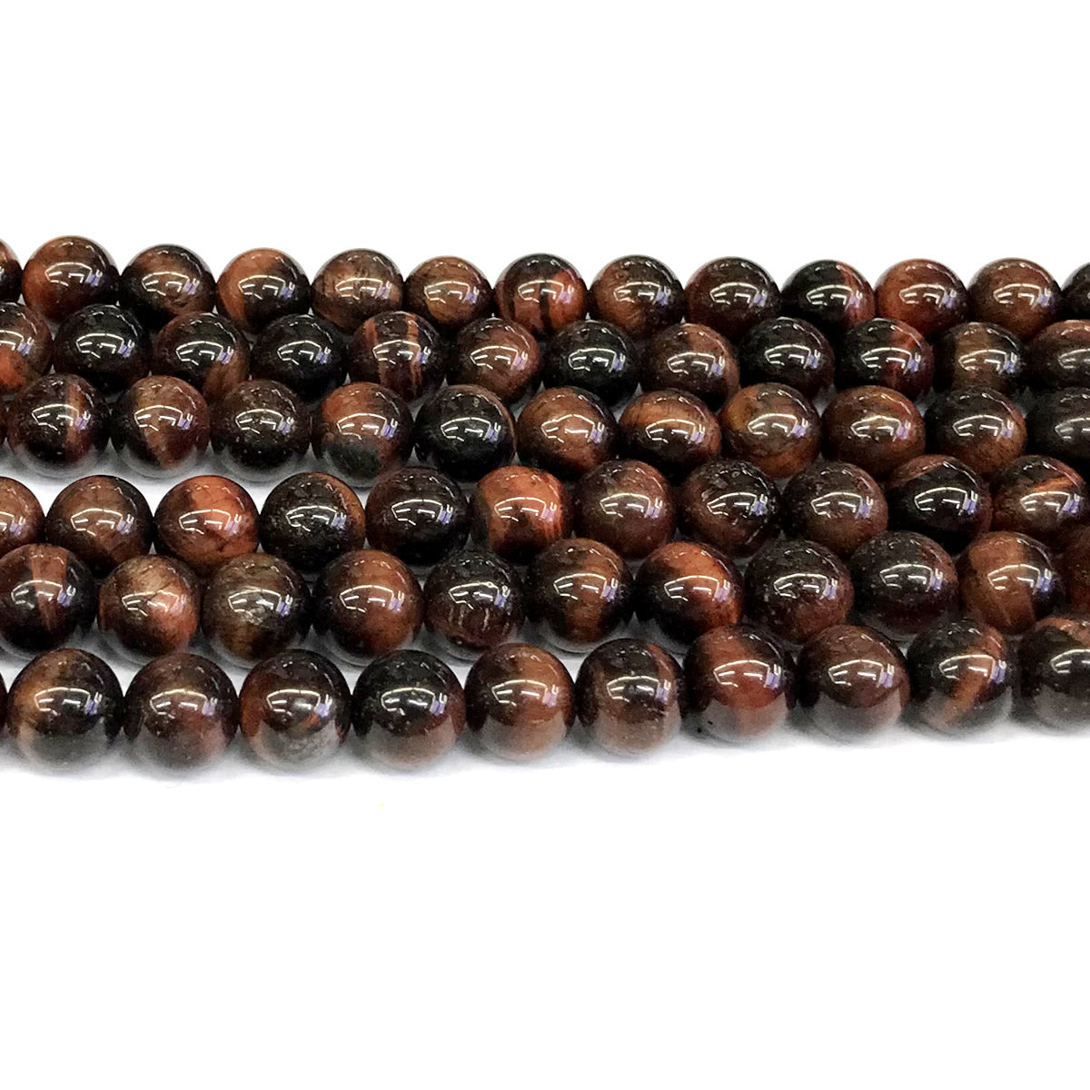 CTE29 Red Tiger Eye Beads Smooth Round 8mm 15" Strand