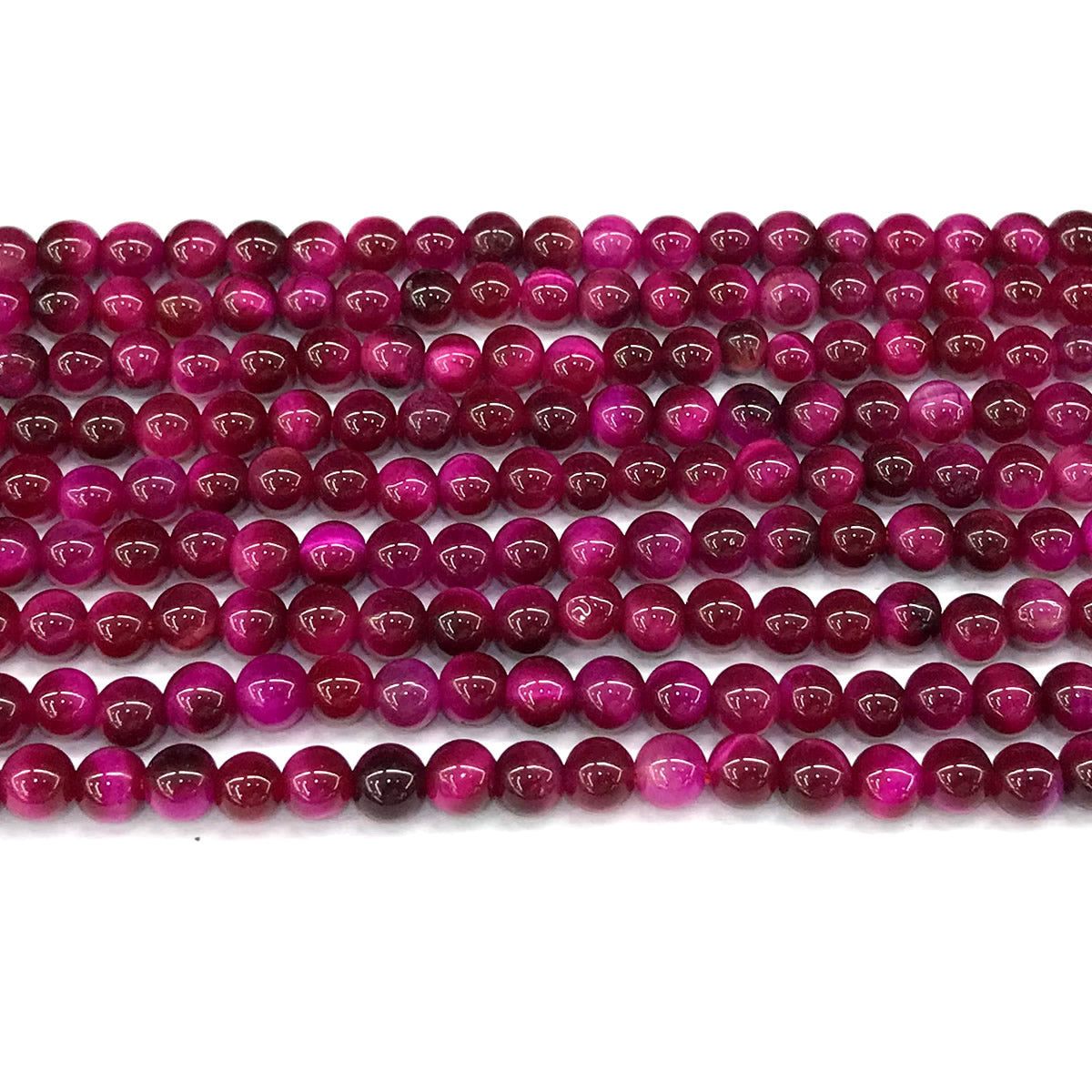 CTE290 Red Tiger Eye Beads Smooth Round 4mm 15" Strand