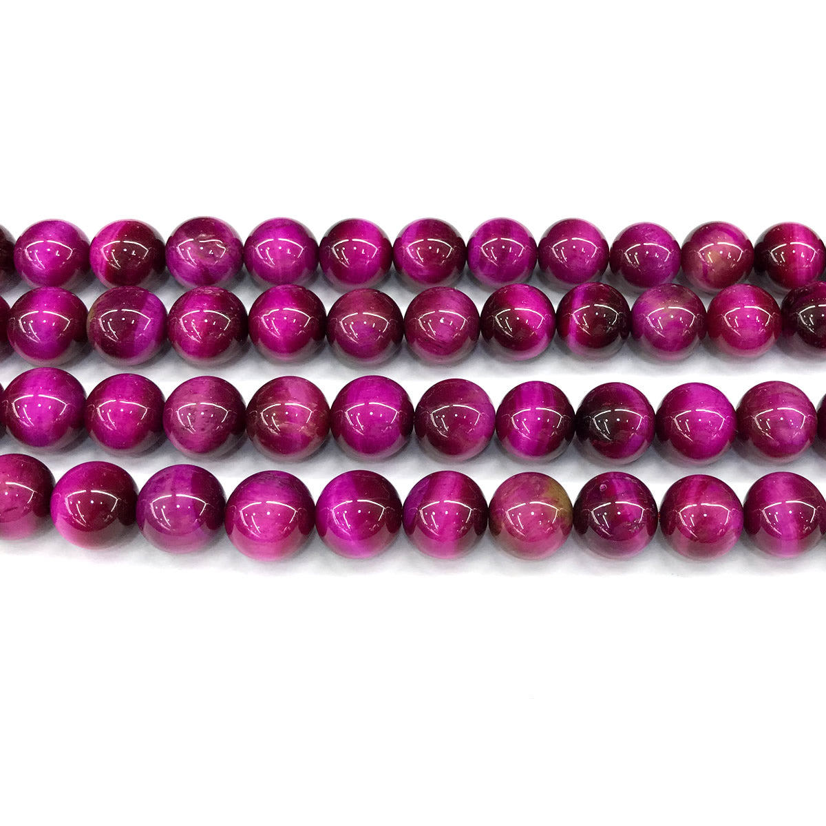 CTE292 Red Tiger Eye Beads Smooth Round 8mm 15" Strand