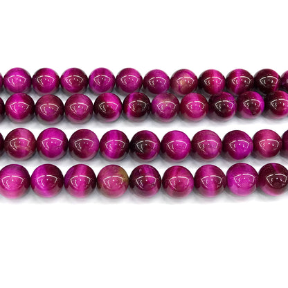 CTE293 Red Tiger Eye Beads Smooth Round 10mm 15" Strand