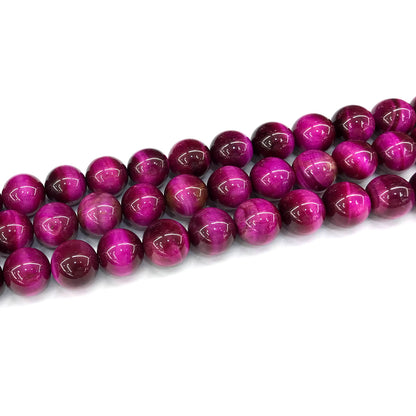 CTE294 Red Tiger Eye Beads Smooth Round 12mm 15" Strand