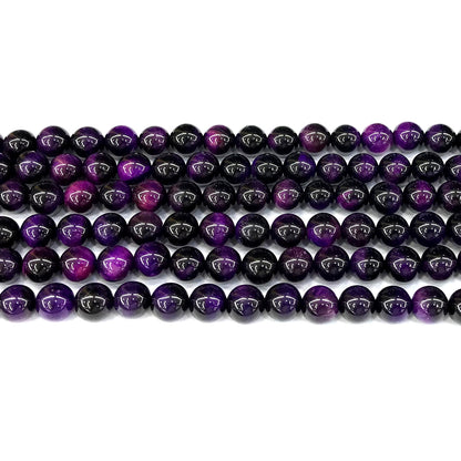 CTE300 Purple Tiger Eye Beads Smooth Round 4mm 15" Strand