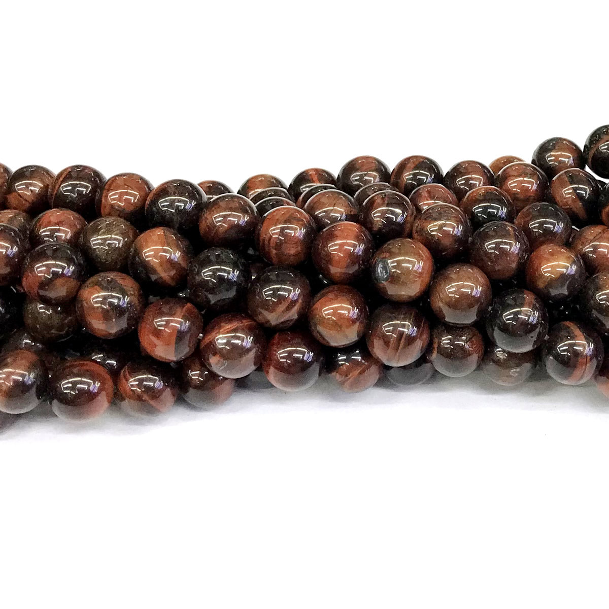 CTE31 Red Tiger Eye Beads Smooth Round 12mm 15" Strand