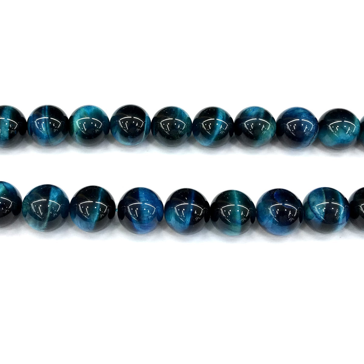 CTE315 Blue Tiger Eye Beads Smooth Round 14mm 15" Strand