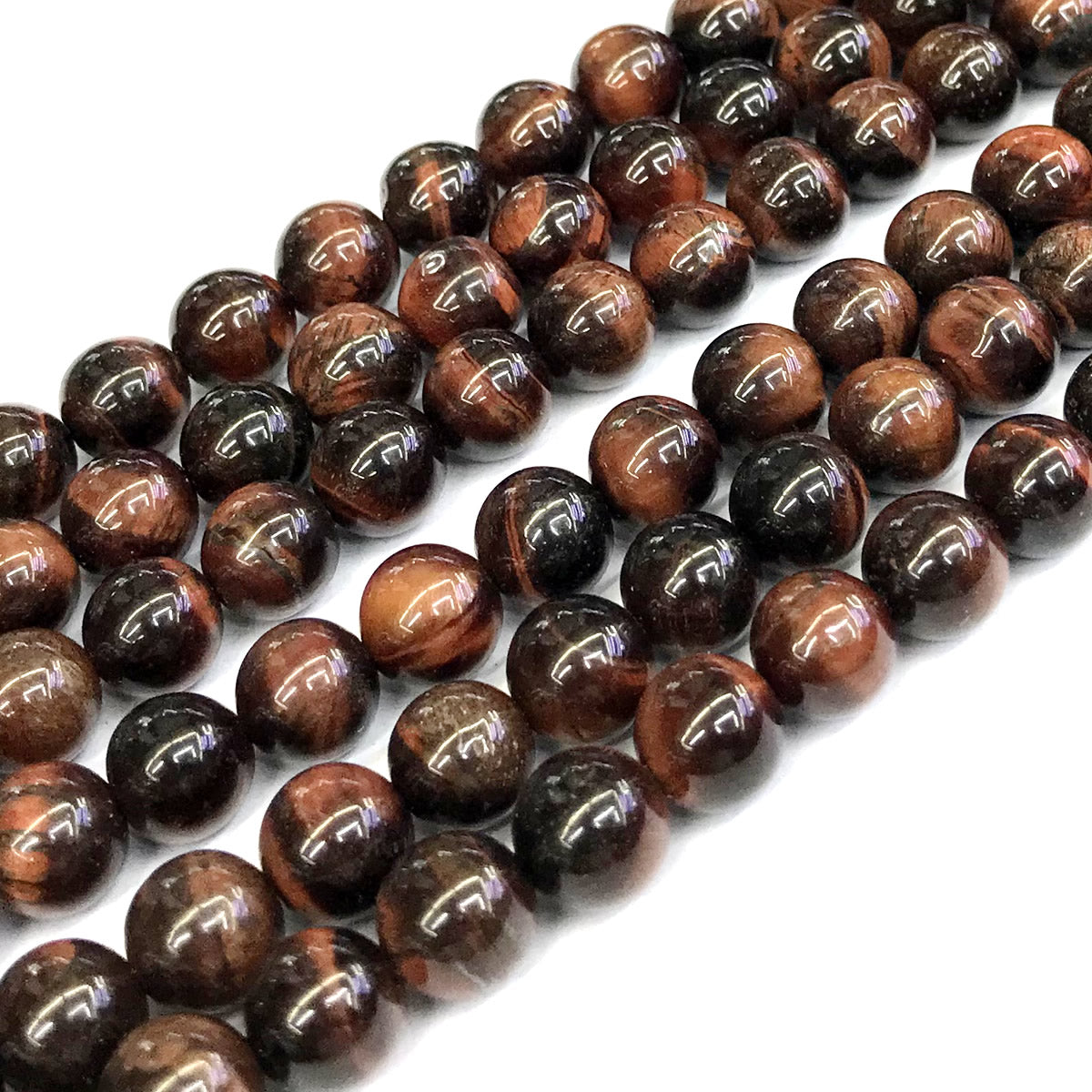 CTE32 Red Tiger Eye Beads Smooth Round 14mm 15" Strand