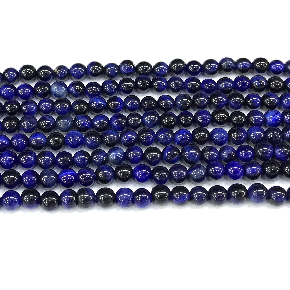 CTE320 Blue Tiger Eye Beads Smooth Round 4mm 15" Strand