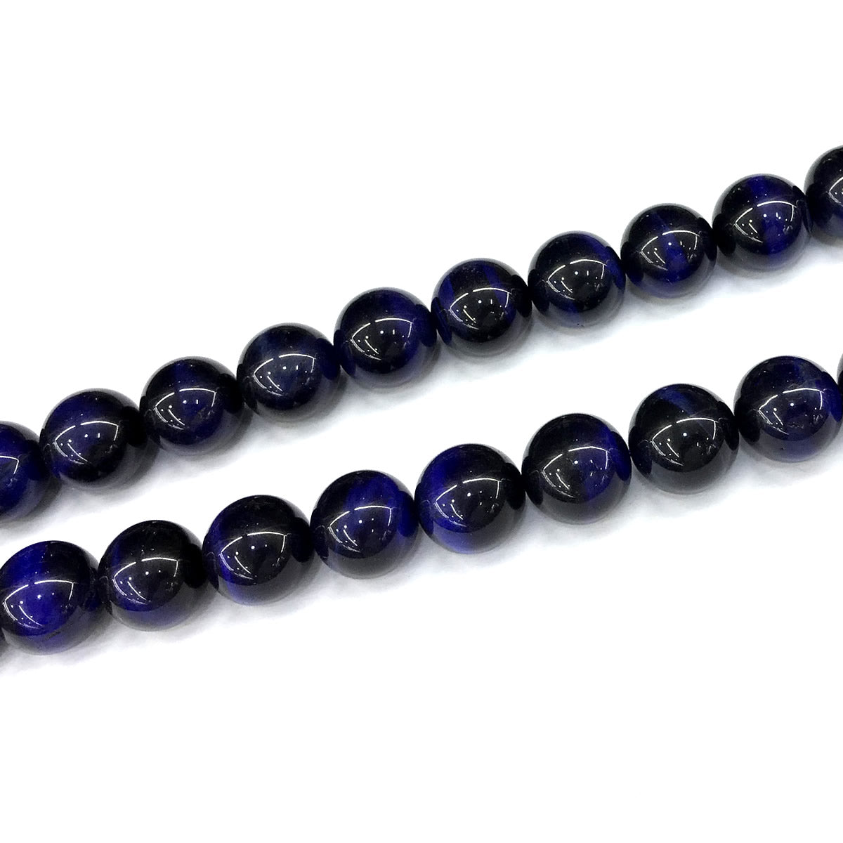 CTE324 Blue Tiger Eye Beads Smooth Round 12mm 15" Strand