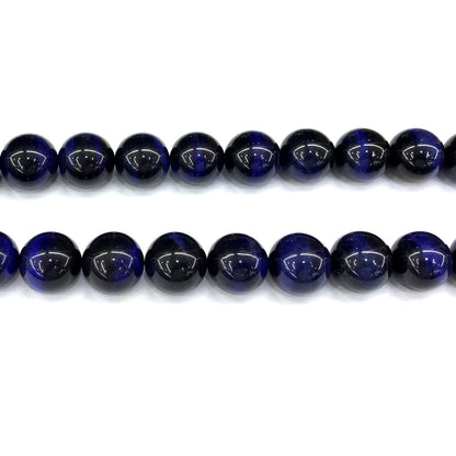 CTE325 Blue Tiger Eye Beads Smooth Round 14mm 15" Strand