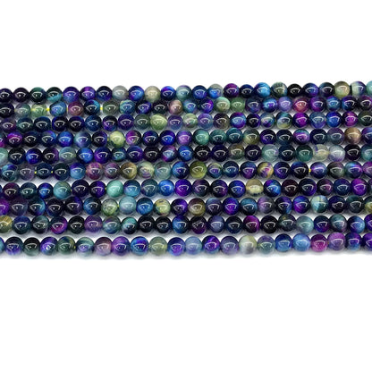 CTE330 Rainbow Tiger Eye Beads Smooth Round 4mm 15" Strand