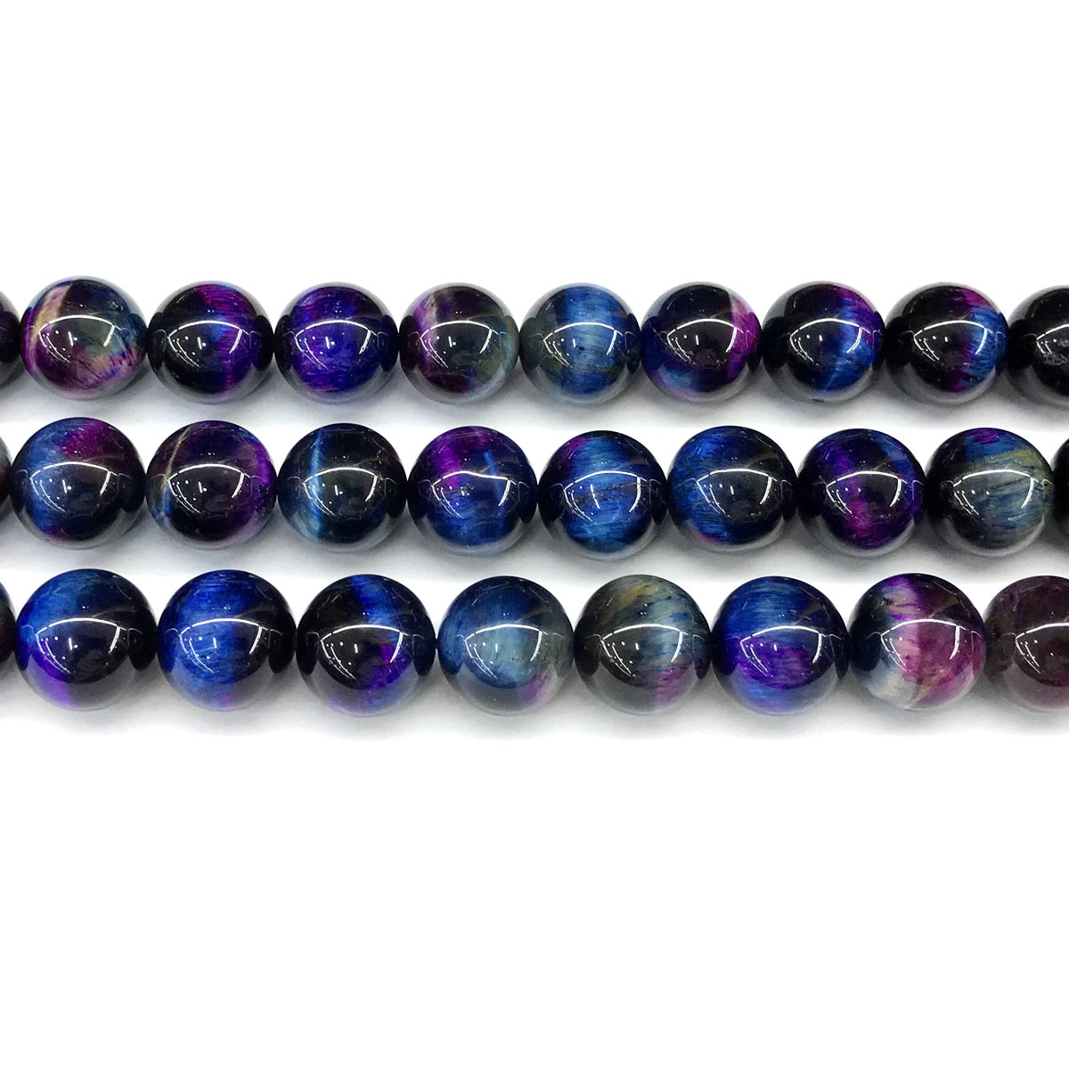 CTE335 Rainbow Tiger Eye Beads Smooth Round 14mm 15" Strand