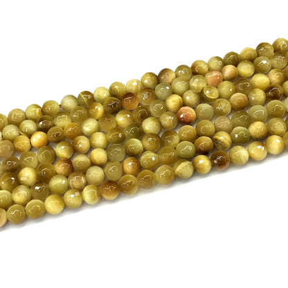 CTE349 Golden Tiger Eye Beads Faceted Round 4mm 15" Strand