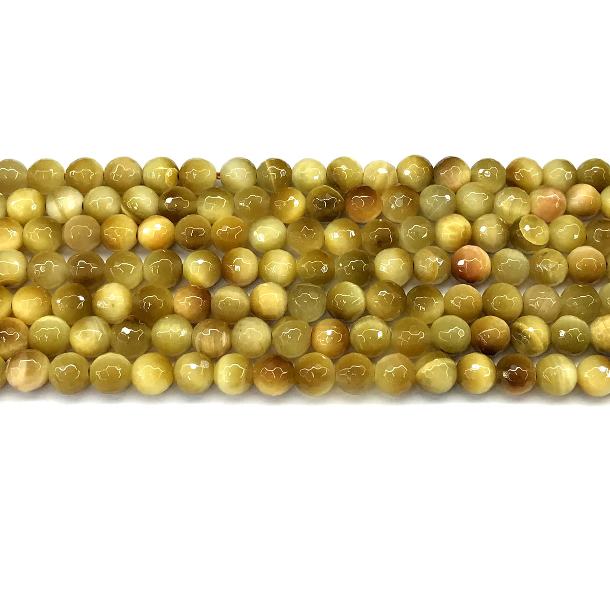 CTE349 Golden Tiger Eye Beads Faceted Round 4mm 15" Strand