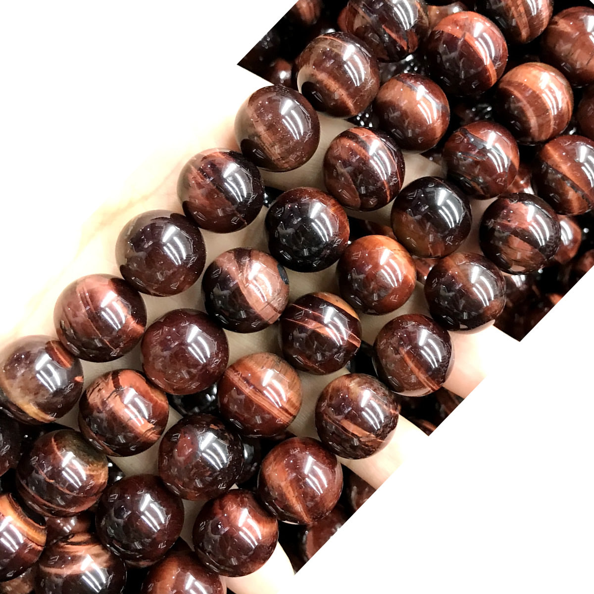 CTE87 Grade A Red Tiger Eye Beads Smooth Round 16mm 15" Strand