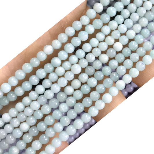 CTG02 Amazonite Gemstone Beads Smooth Round 4mm 15" Strand