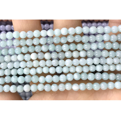 CTG02 Amazonite Gemstone Beads Smooth Round 4mm 15" Strand