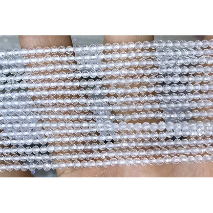 CTG100 Clear Quartz Beads Faceted Round 2mm 15" Strand