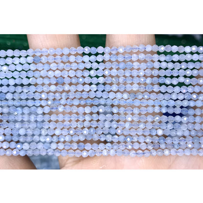 CTG119 Aquamarine Gemstone Beads Faceted Round 2mm 15" Strand