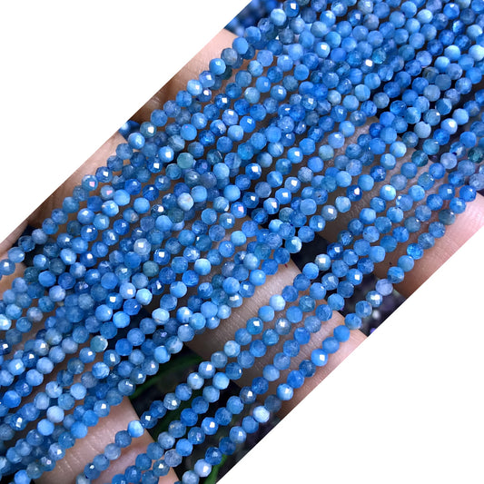 CTG122 Apatite Gemstone Beads Faceted Round 2mm 15" Strand