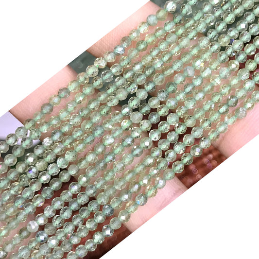 CTG124 Peridot Gemstone Beads Faceted Round 2mm 15" Strand