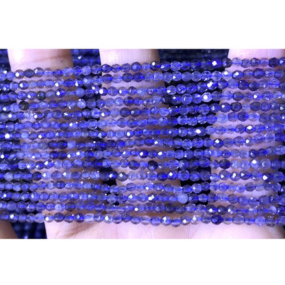 CTG128 Iolite Gemstone Beads Faceted Round 2mm 15" Strand