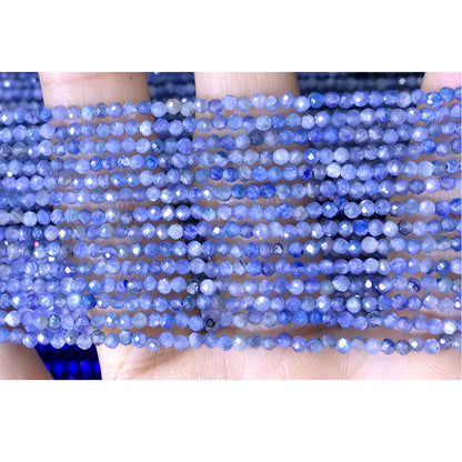 CTG129 Blue Kyanite Gemstone Beads Faceted Round 2mm 15" Strand