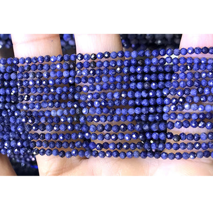 CTG131 Sapphire Gemstone Beads Faceted Round 2mm 15" Strand