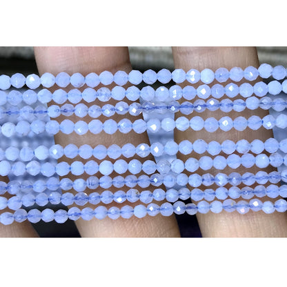 CTG144 Blue Lace Agate Beads Faceted Round 2mm 15" Strand