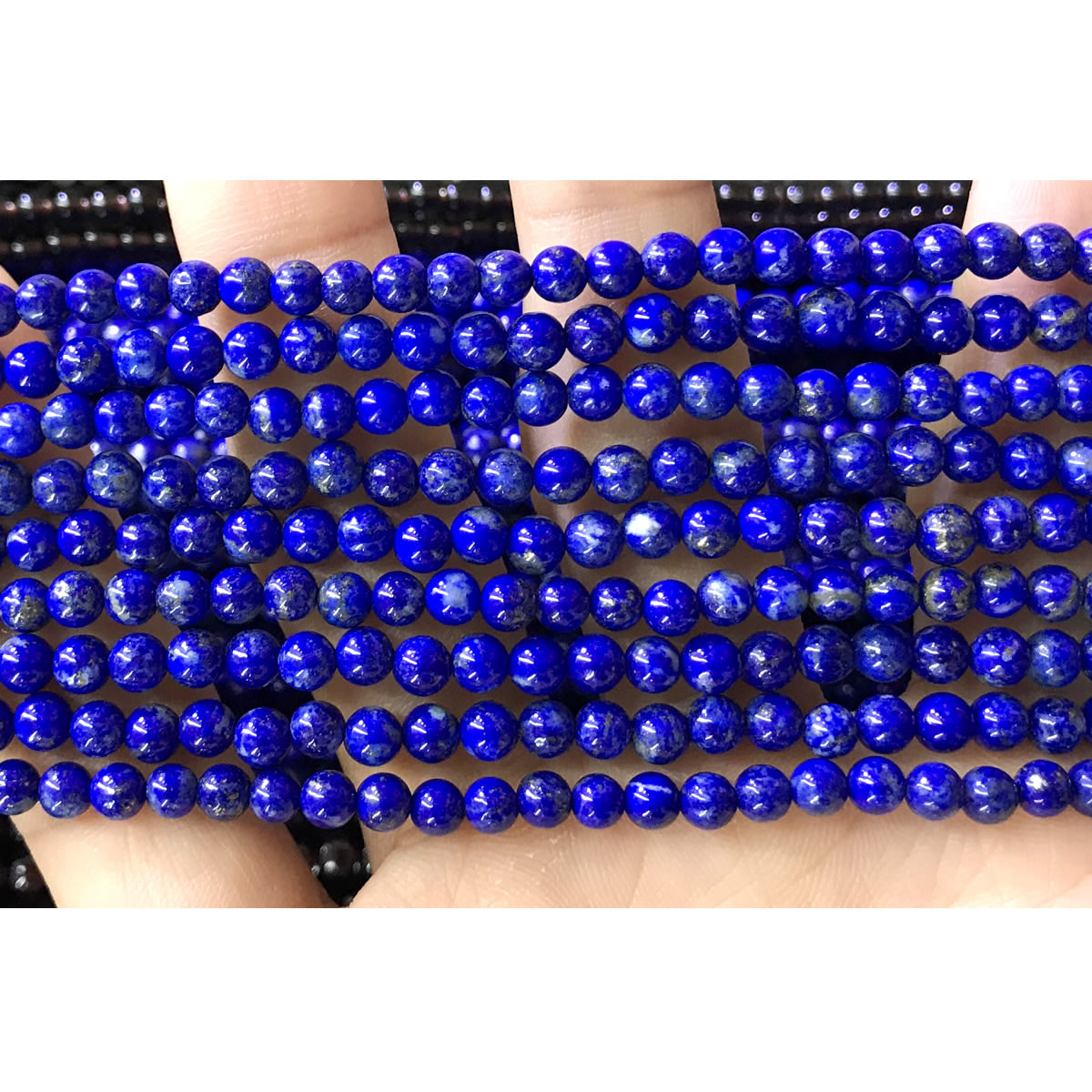 CTG17 Lapis Lazuli Gemstone Beads Smooth Round 4mm 15" Strand