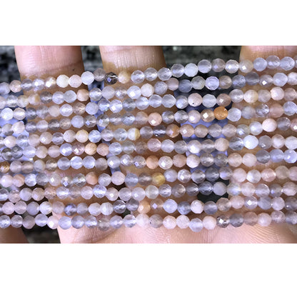 CTG205 Rainbow Moonstone Beads Faceted Round 3mm 15" Strand