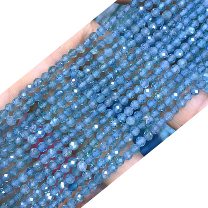 CTG207 Apatite Gemstone Beads Faceted Round 3mm 15" Strand