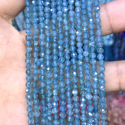 CTG207 Apatite Gemstone Beads Faceted Round 3mm 15" Strand