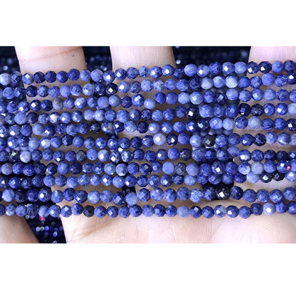 CTG222 Sapphire Gemstone Beads Faceted Round 3mm 15" Strand