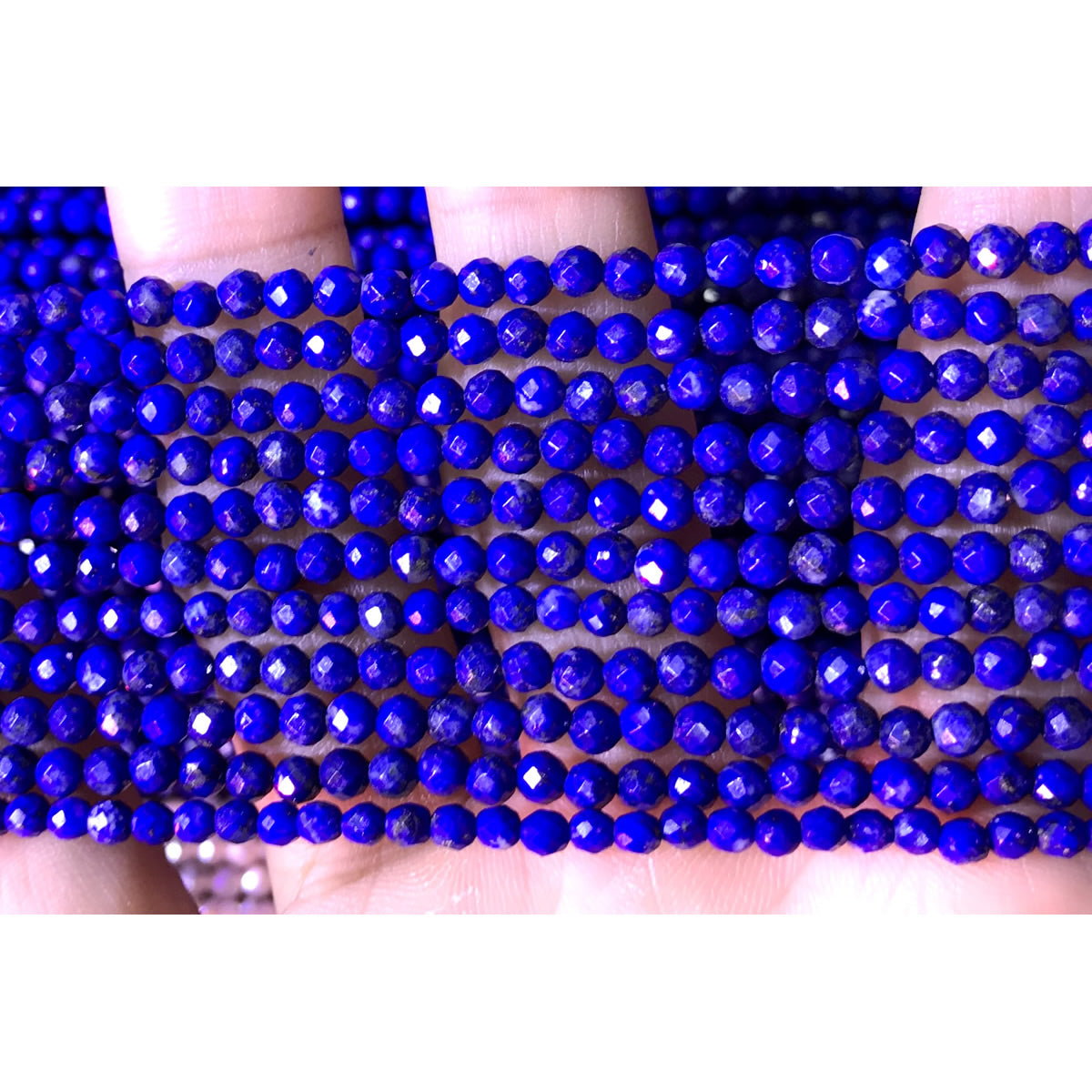 CTG223 Lapis Lazuli Gemstone Beads Faceted Round 3mm 15" Strand