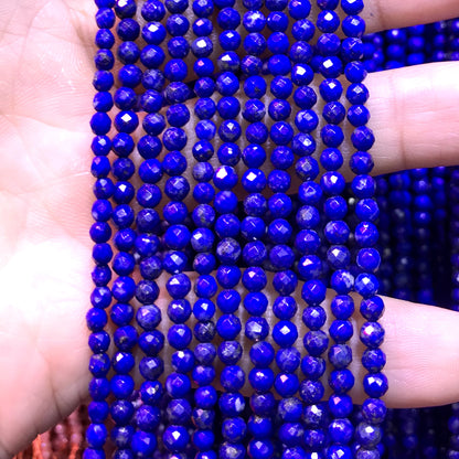 CTG223 Lapis Lazuli Gemstone Beads Faceted Round 3mm 15" Strand