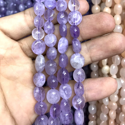 CNG31 Lavender Amethyst Beads Smooth Nugget 8x10mm 15" Strand