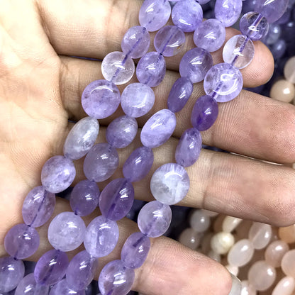 CNG31 Lavender Amethyst Beads Smooth Nugget 8x10mm 15" Strand