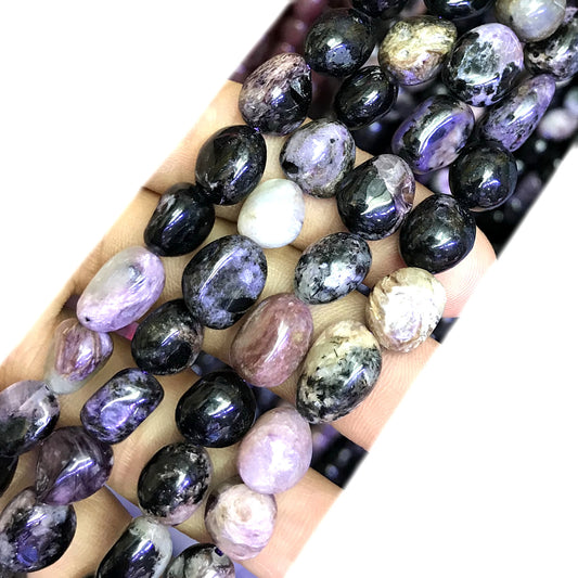 CNG46 Charoite Gemstone Beads Smooth Nugget 8x10mm 15" Strand