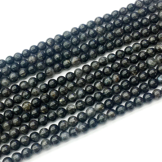 CAE01 Astrophyllite Gemstone Beads Smooth Round 4mm 15.5" Strand