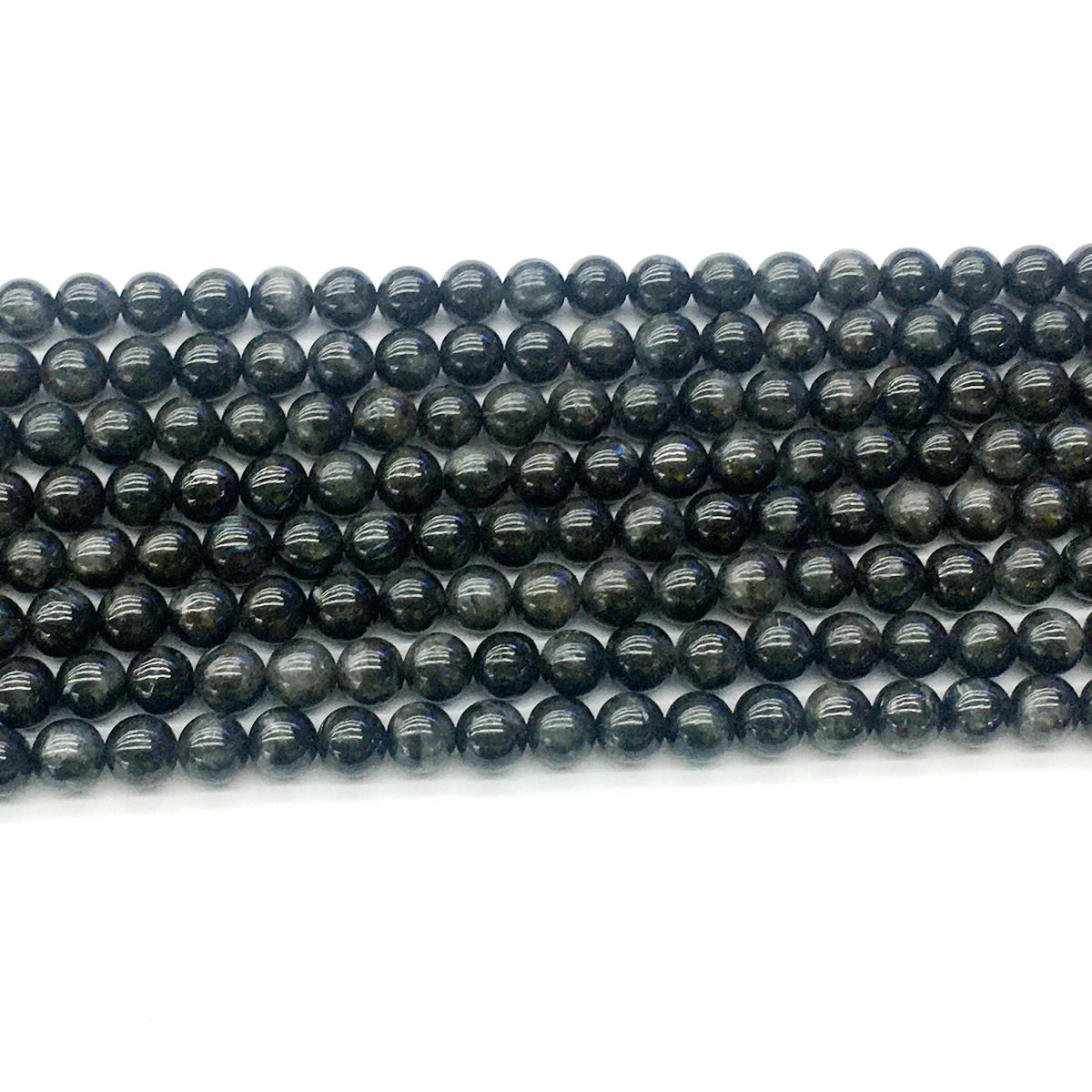 CAE02 Astrophyllite Gemstone Beads Smooth Round 6mm 15.5" Strand