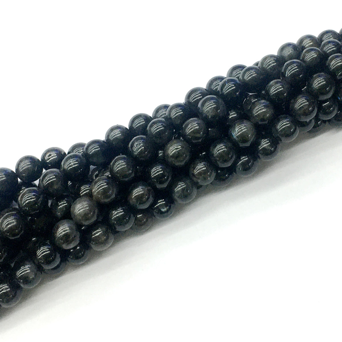 CAE02 Astrophyllite Gemstone Beads Smooth Round 6mm 15.5" Strand