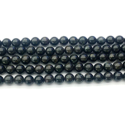 CAE03 Astrophyllite Gemstone Beads Smooth Round 8mm 15.5" Strand